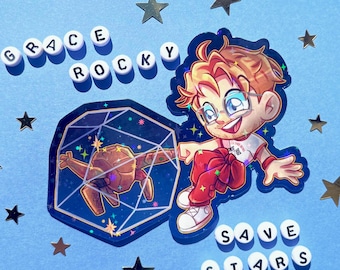Grace & Rocky | Project Hail Mary Holographic Sticker