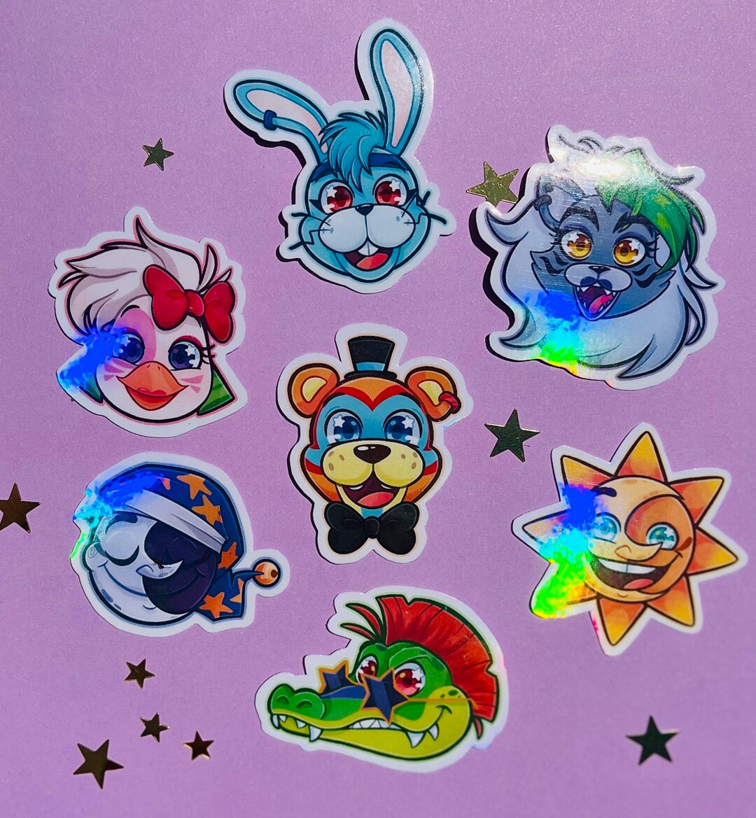 FNAF Security Breach Holographic Stickers - Etsy