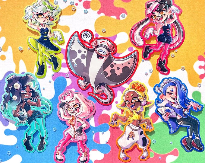 Splatoon Idol Vinyl Stickers - Etsy Canada