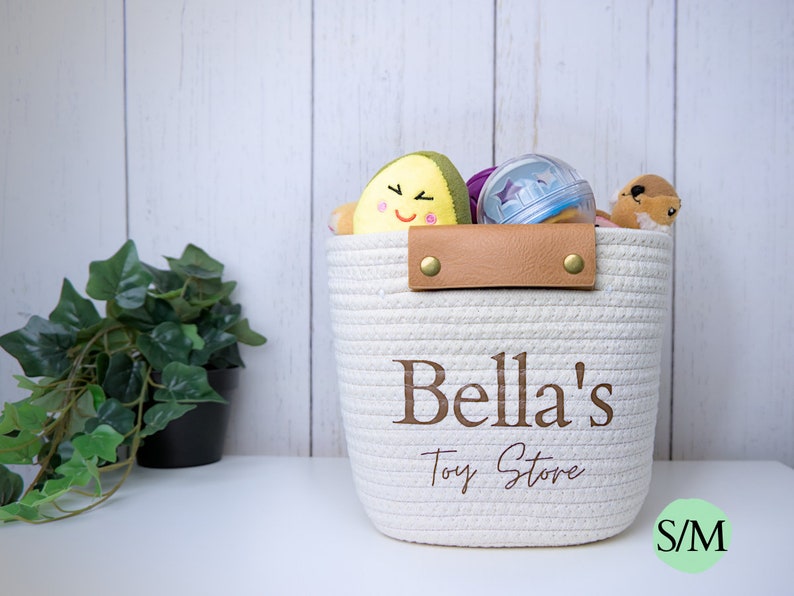 Large Personalized Dog Toy Basket Funny Cotton Coiled Rope Etsy