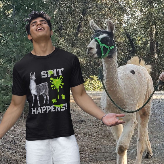 Funny Spit Happens Llama Tshirt Funny Spit Happens Llama Tshirt
