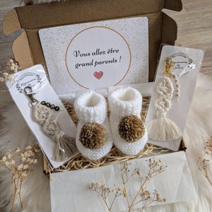 Coffret futurs grands-parents. Annonce grossesse. Cadeau papi / mamie