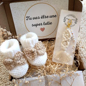 Coffret future tatie. Annonce grossesse. Cadeau tatie