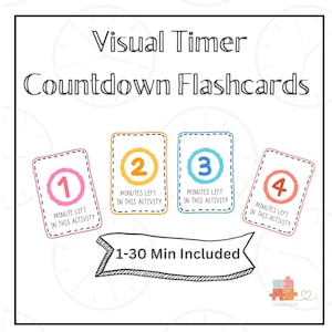 Flashcards met visuele timer voor aftellen | Aftelkaarten | Overgangskaarten activiteit | Visuele timerkaarten | ABA | Gedrag Help Visuals | RBT |