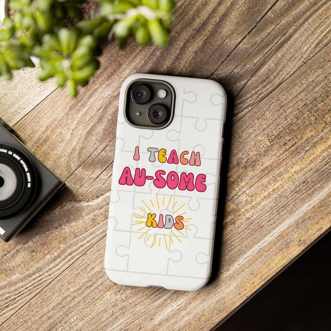 Coque pour téléphone maman autiste | Conception de ruban pastel de sensibilisation à l'autisme - France
