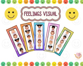 Druckbare Gefühle Bilder für Kinder | Emotionsidentifikationskarten | Werkzeug zur emotionalen Regulierung für Autismus, besondere Bedürfnisse, & Klassenzimmer