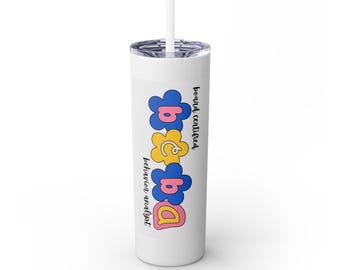 Skinny Becher mit Strohhalm, 20oz
