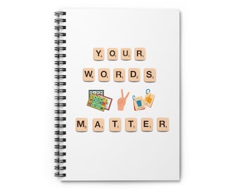 ABA Therapeut Spiralblock | 'Your Words Matter' Design