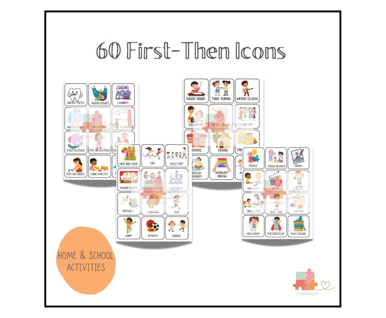 Autism Visual Schedule First-then Board | ABA Tool (PDF) - Etsy