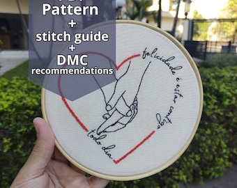 Hand Embroidery Pattern – Happiness is being with you every day