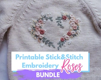 バラと花の手刺繍パターン25選 | DigitalDownload