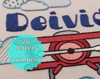 Fun Alphabet, Hand Embroidery Pattern Pdf, PDF pattern, Embroidery Pattern, Joy Embroidery, Pattern, Download PDF, Instant PDF