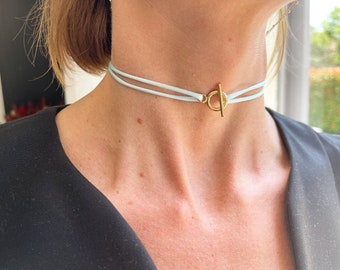 MICSAVI Collana Stella In Cristallo E Argento 925 - Ciondolo Fluttuante Su Catena Invisibile In Nylon