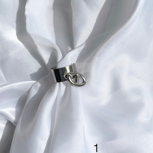 Silver stainless steel charm ring - Silver stainless steel ring with charms - customizable women&#39;s jewelry - unique gift idea