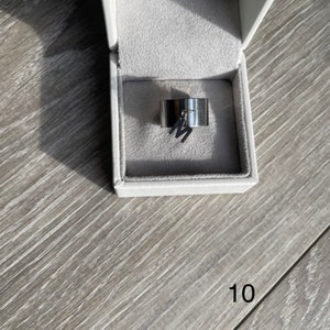 Stainless steel silver charm ring image 9