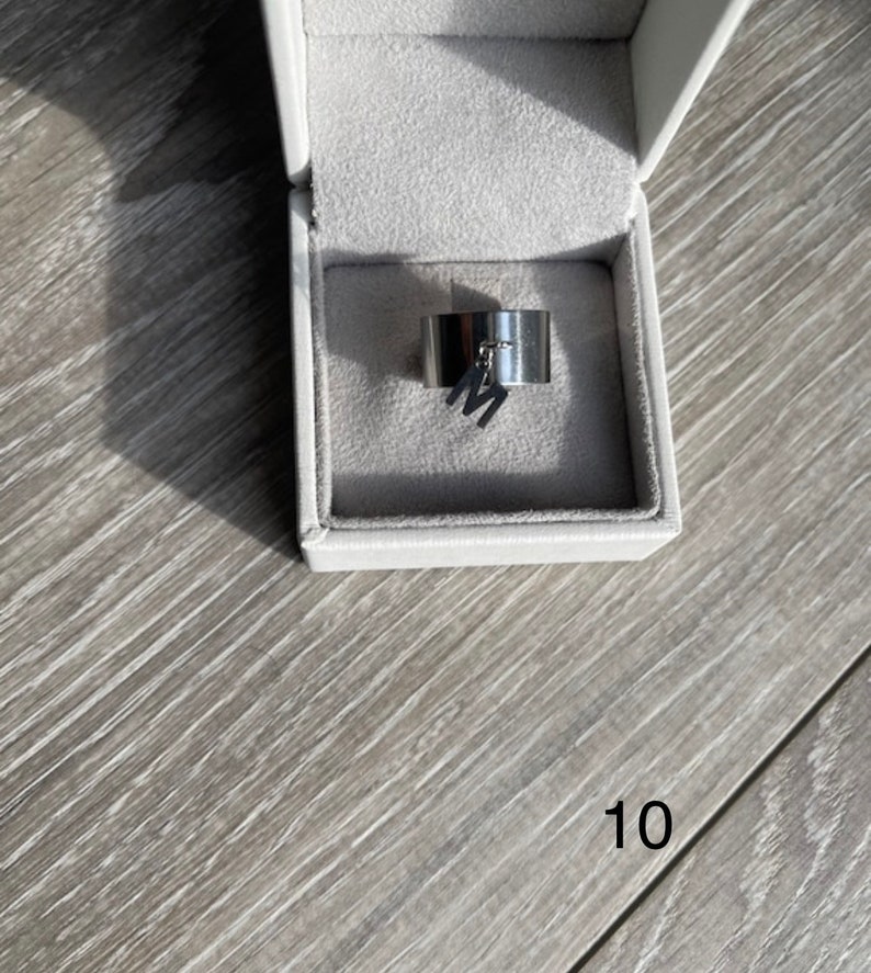 Bague breloque argent acier inoxydable image 9