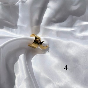 Gold stainless steel charm ring image 4