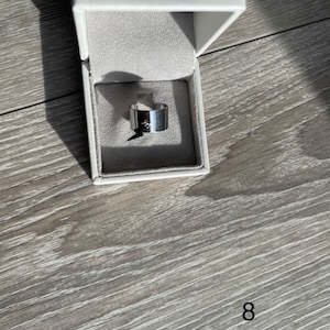 Stainless steel silver charm ring image 8