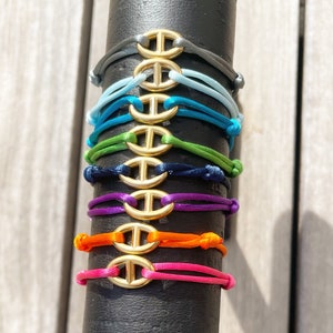 Helena gold navy mesh bracelet