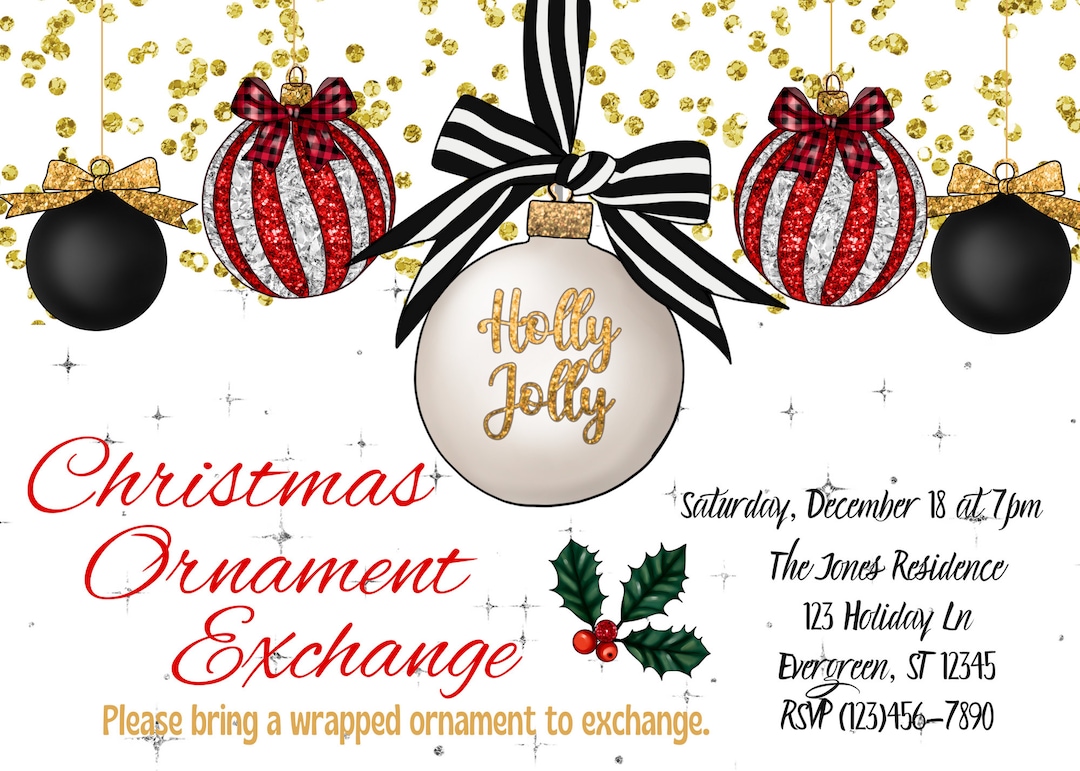 Christmas Ornament Exchange Etsy