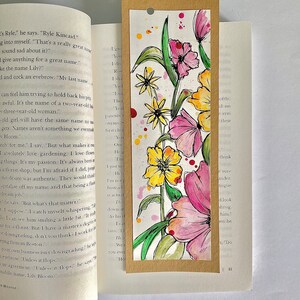 Lesezeichen Aquarell Fine Art, Blumen, Verschiedene Motive, Handgefertigt Bild 4