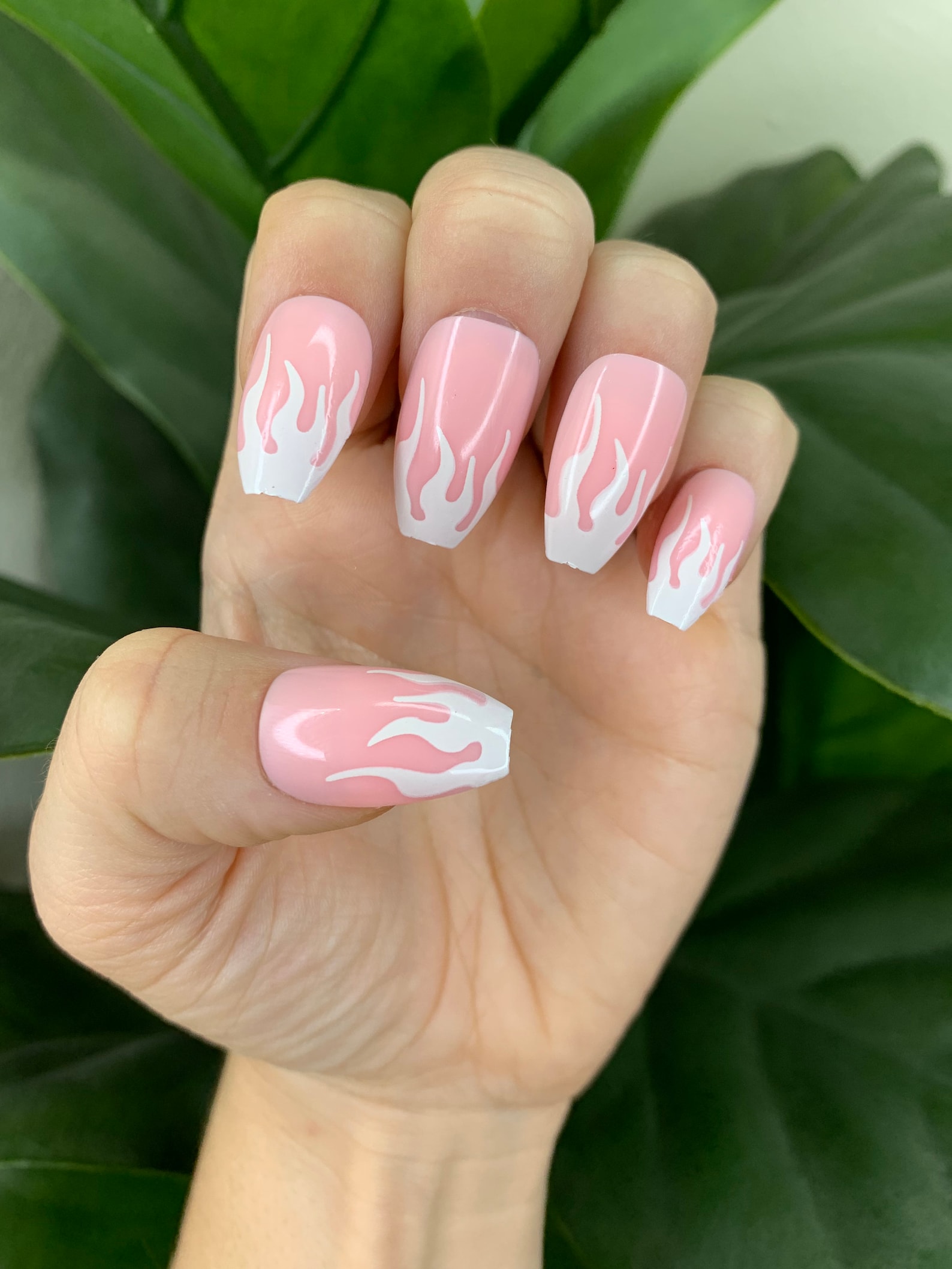 1 pack of 24 press on nails & glue/ Nails/ press on nails/ Etsy