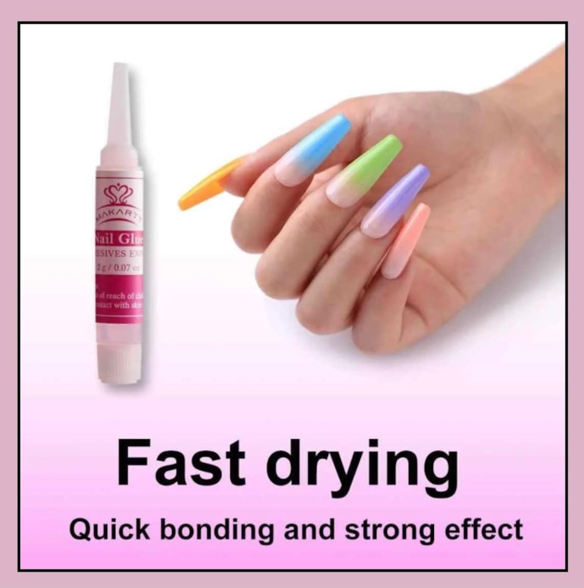 1 Pack of 24 Press on Nails & Glue/ Nails/ Press on Nails/ Etsy