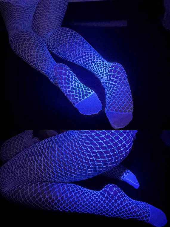 Glow in Dark Fishnet Tights for Party Girls Women Fishnet - Etsy