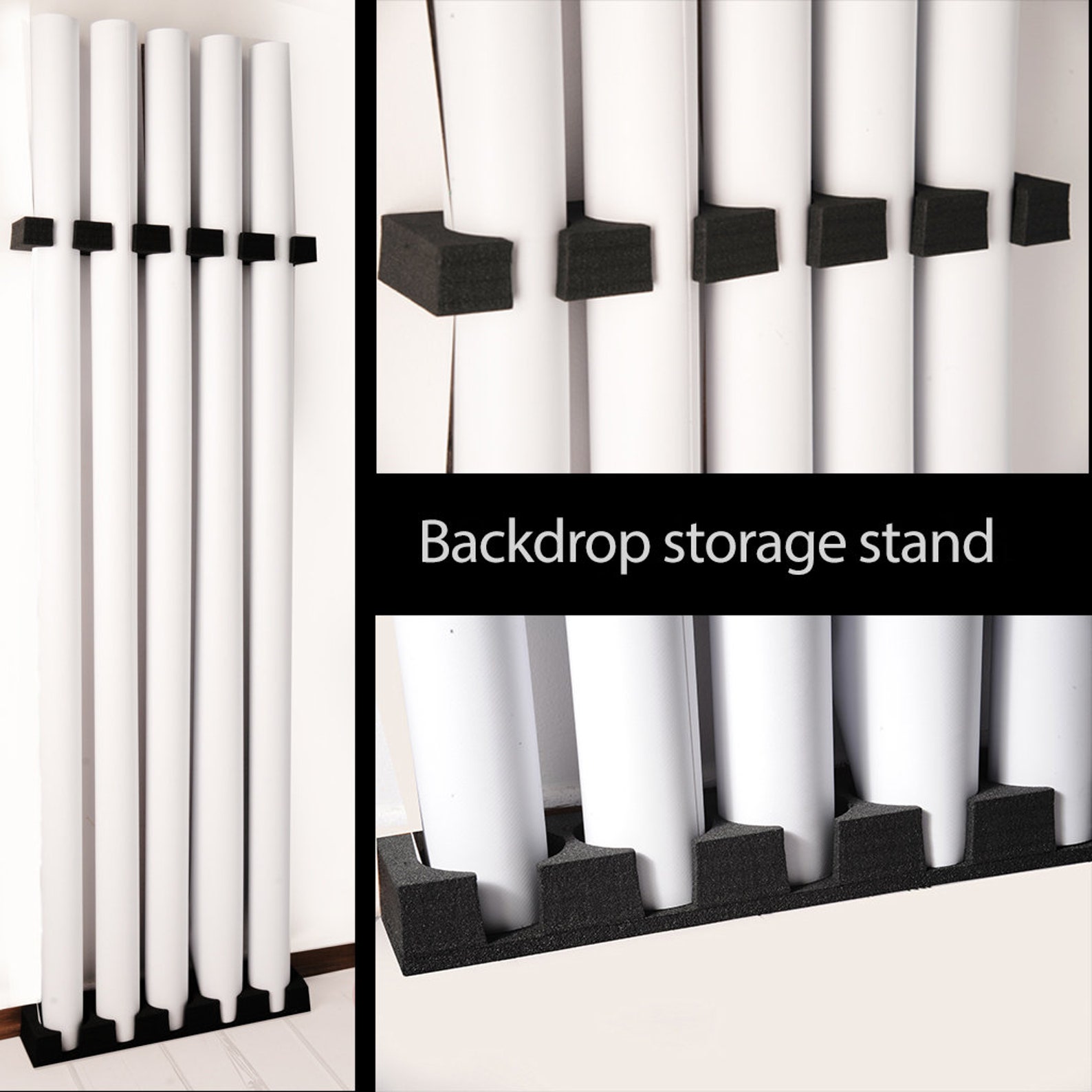 Photography Backdrop Storage Stand for 5 Backdrops Etsy