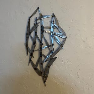 abstract metal wall sculpture