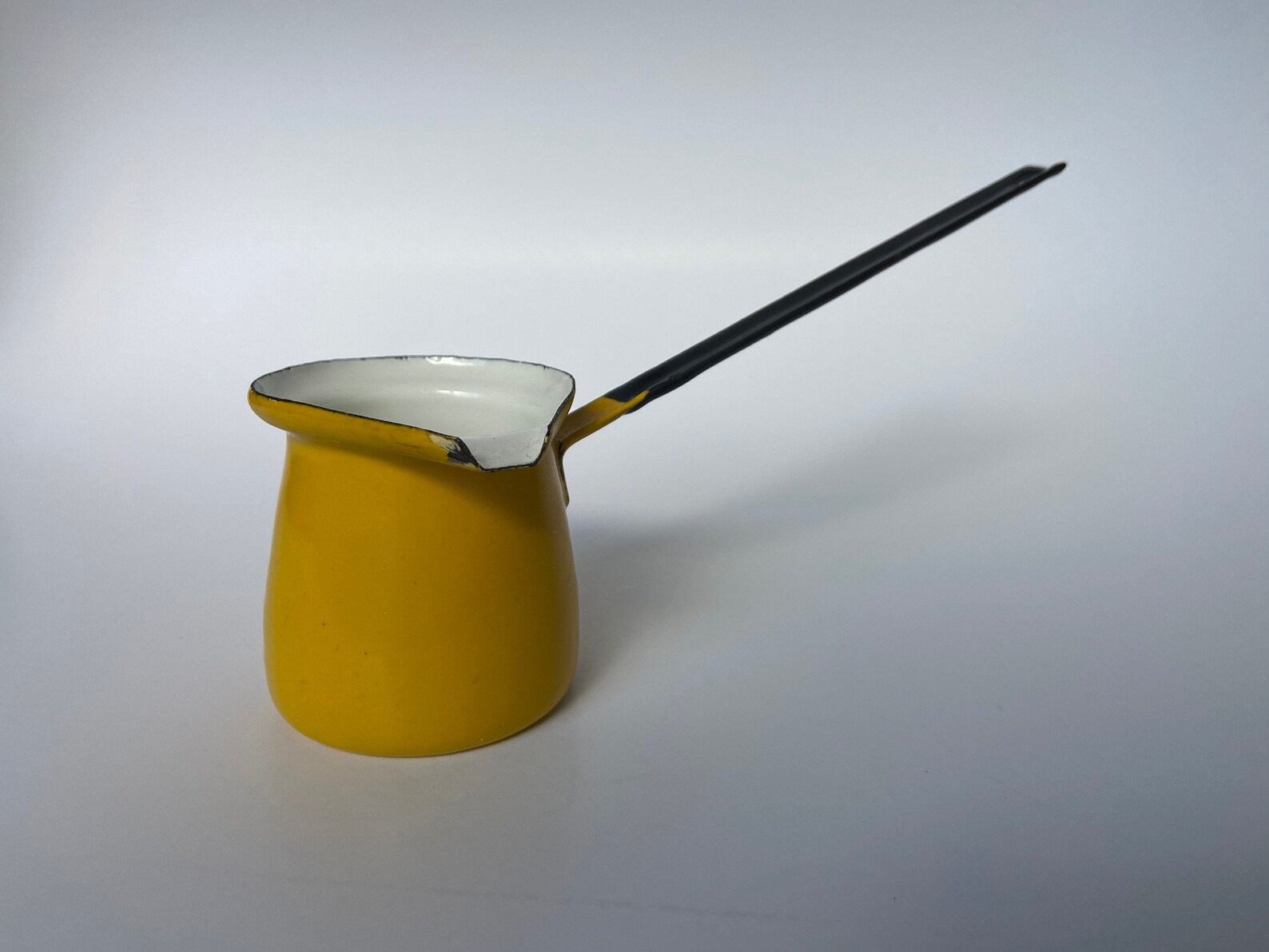 Vintage Yellow Enamelware Dipper Size 2 Made in Poland Etsy