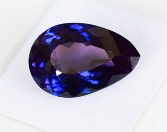 Beautiful Color Changing Sapphire 13.70 CT Pear Cut Certified Gemstone With Color Changing Effect And Beautiful Finishing Gemstone