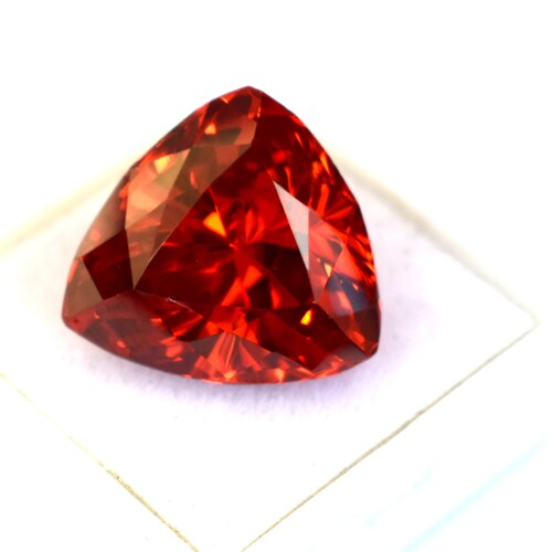 Natural Red Hessonite Garnet 40.55 shops Ct, Trillion Shape Certificate Faceted Garnet Gemstone, Good Quality, Best Sale Going on.