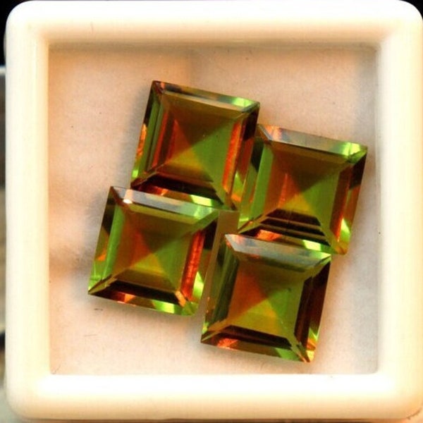 EarthMined Alexandrite Small Size 6mm Square Shape 4Pc(s) Natural Alexandrite Multi Color Stone Certified Alexandrite.