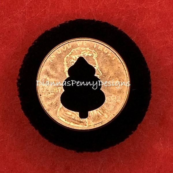 CHARITY lucky penny cut out CHRISTMAS TREE penny cutout charm keyring charm pocket coin unique cutout penny keepsake charm Crafted With Love