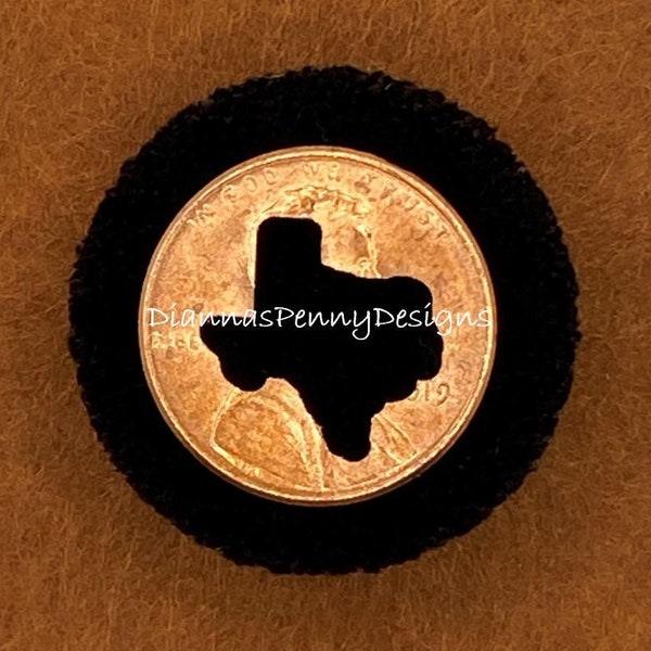 CHARITY lucky penny cut out TEXAS penny cutout charm keyring charm lucky state penny unique engagement penny keepsake gift Crafted With Love