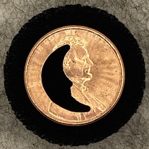 Lucky Penny Cut Out MOON Design, Crafted With Love For Charity