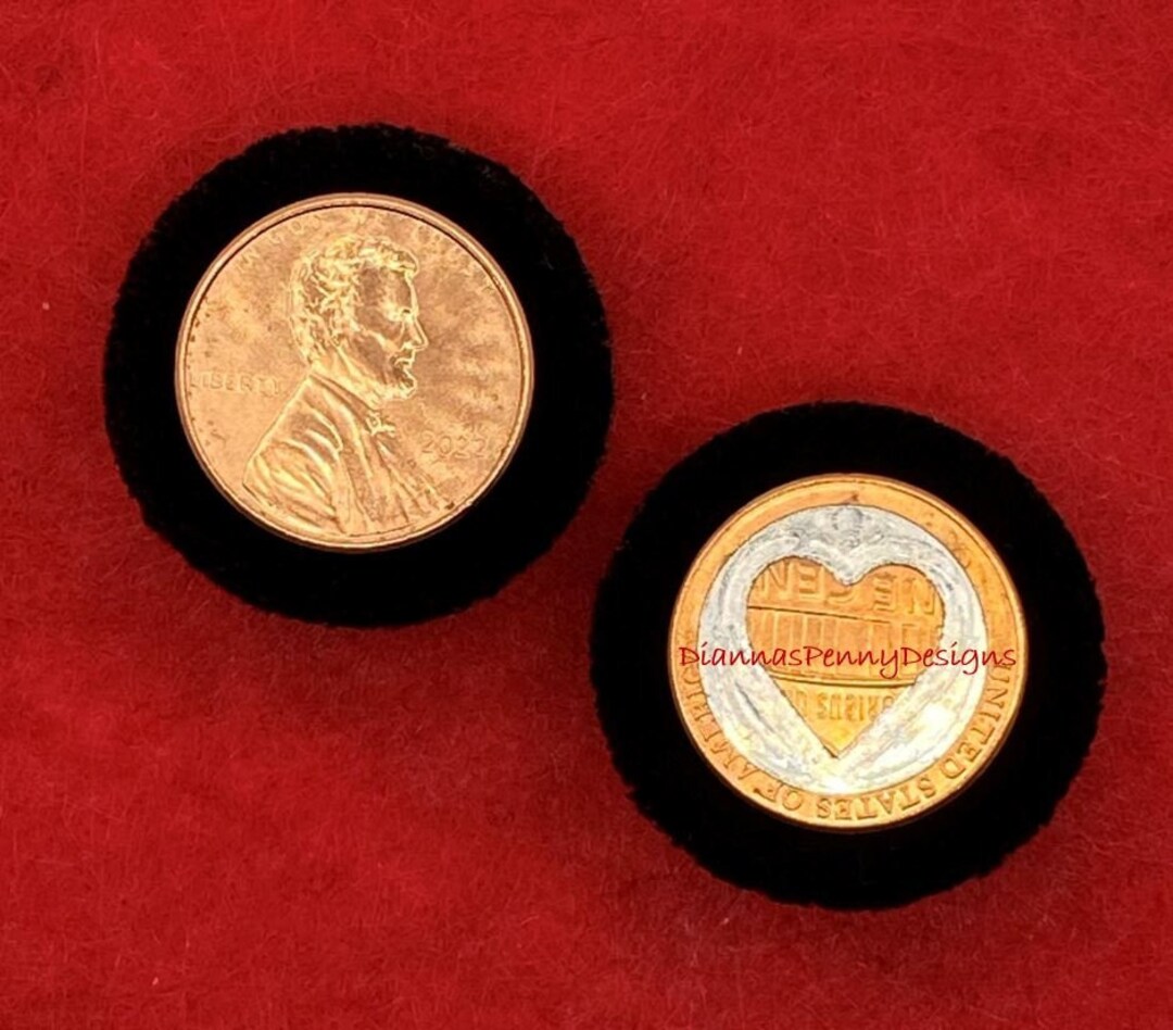 CHARITY Lucky Penny HEART Penny Pocket Charm Penny Charm Keyring Charm