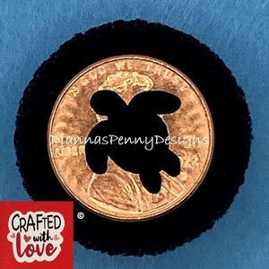 FOR CHARITY lucky penny cut out TURTLE penny cutout charms wedding beach favors penny keepsake Wave penny gift Crafted With Love For Charity