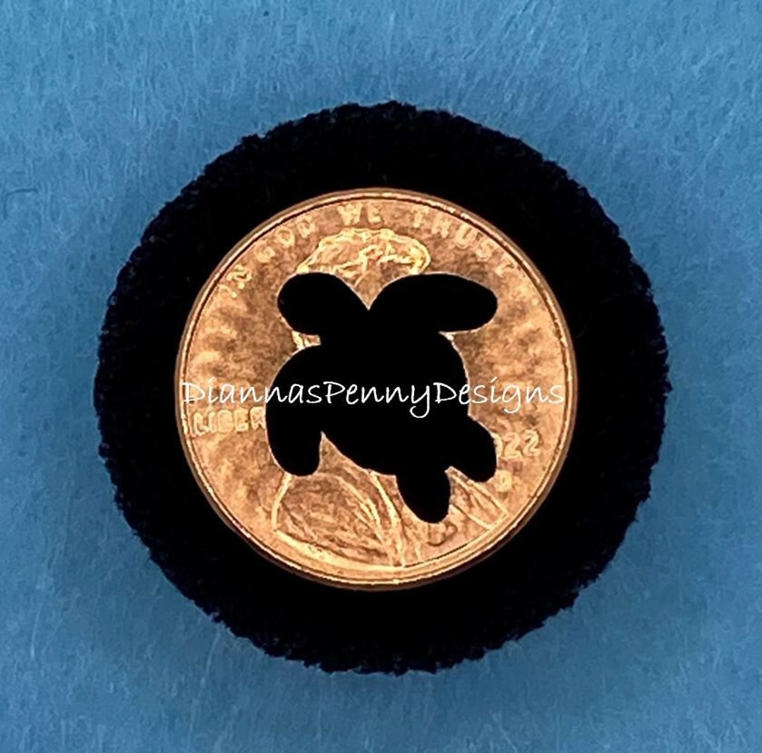 CHARITY Lucky Penny Cut Out TURTLE Penny Cutout Charm Unique Penny