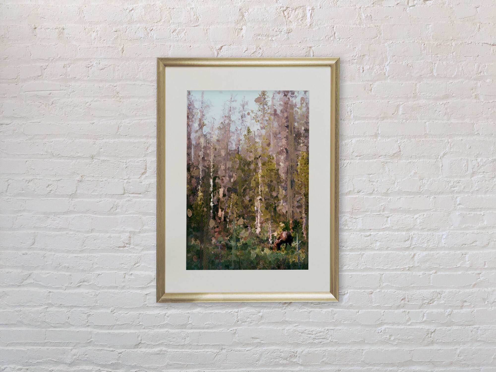 FOREST | Deep in the Woods Oil Painting Digital Print | Wall Art ...