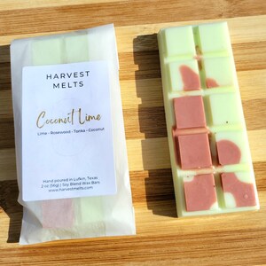 Coconut Lime Wax Melt Snap Bars | Eco Friendly | Low Waste