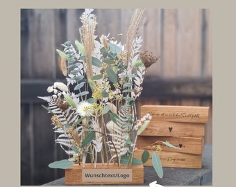 personalisiertes Flower Board / Flower Bar / Trockenblumenvase Holz / Blumenleiste / Blumenbar / Blumenwiese/ Trockengesteck Holzständer