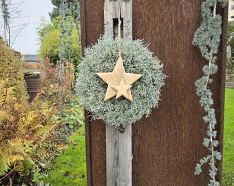 Türkranz Herbst handgebunden - Kranz weiß - Herbstkranz Haustür - herbstlicher Türschmuck - haltbare Deko Haustür - Naturkranz - Tischkranz