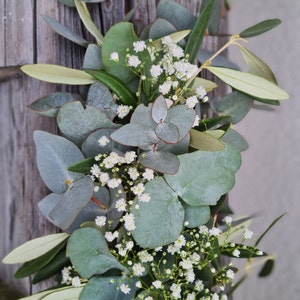 frische Tischgirlande, Brautgirlande, Autoschmuck Girlande grün, Autogirlande, Blumenschmuck für Tisch Eukalyptus und Olive, gebundene Hochzeitgirlande, Girlande Traubogen, frisch gebundene Girlande, Tischgesteck Hochzeit, Girlande freie Trauung