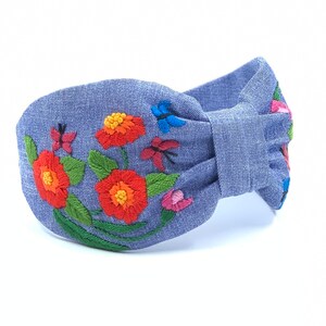 Women&#39;s Hair Accessory, Fabric Women&#39;s Headband, Women&#39;s Accessory, Embroidered Headband, Ladies Embroidered Headband, Handmade Headband