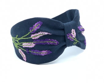 Embroidered Headband, Floral Embroidery Headband, Embroidery  display picture 3