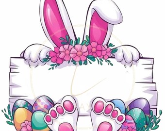 easter girl name png | monogram easter png | pink bunny easter png | personalized easter sublimation | easter name png