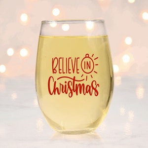 x2 Christmas Rhinestone Gold Reindeer Stemless Wine Glass Set Deer Holidays  NEW