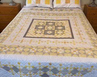 Handmade, custom quilted full sized quilt